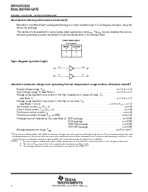 浏览型号SN74LVC2G34DCKR的Datasheet PDF文件第2页