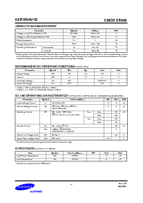 浏览型号K6R1008V1D-JC10的Datasheet PDF文件第4页