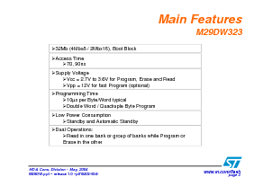 浏览型号M29DW640D70ZA6的Datasheet PDF文件第3页