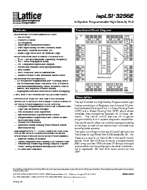 浏览型号ispLSI3256E-100LB320的Datasheet PDF文件第1页