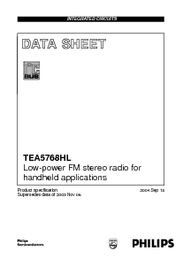 浏览型号TEA5768HL的Datasheet PDF文件第1页