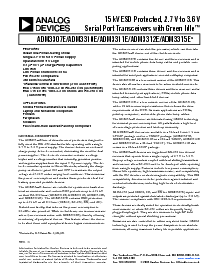 浏览型号ADM3307EACP的Datasheet PDF文件第1页