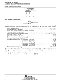 浏览型号SN74LV02ADRE4的Datasheet PDF文件第2页