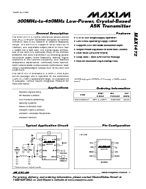 浏览型号MAX1472AKA-T的Datasheet PDF文件第1页