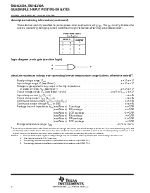 浏览型号SN74LV32APWE4的Datasheet PDF文件第2页