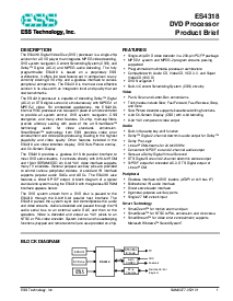 浏览型号ES4318的Datasheet PDF文件第1页