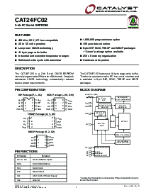 浏览型号CAT24FC02RETE13REV-E的Datasheet PDF文件第1页
