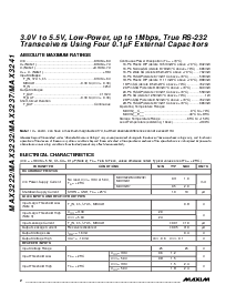浏览型号MAX3232EWE的Datasheet PDF文件第2页