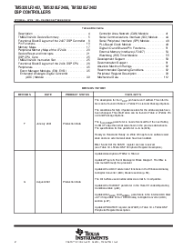 浏览型号TMS320LF2406PGA的Datasheet PDF文件第2页