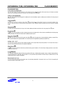 浏览型号K9F3208W0A-的Datasheet PDF文件第5页