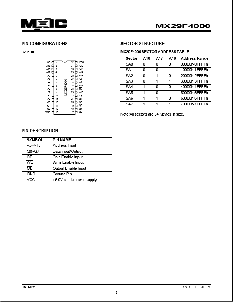 浏览型号MX29F4000的Datasheet PDF文件第2页