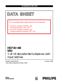 浏览型号HEF4514BP的Datasheet PDF文件第1页