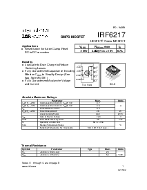 浏览型号IRF6217的Datasheet PDF文件第1页