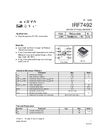 浏览型号IRF7492的Datasheet PDF文件第1页