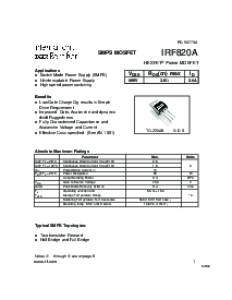 浏览型号IRF820A的Datasheet PDF文件第1页