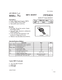 浏览型号IRF840A的Datasheet PDF文件第1页
