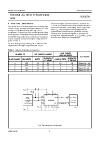 浏览型号PCF8576T的Datasheet PDF文件第7页