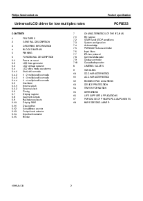 浏览型号PCF8533U的Datasheet PDF文件第2页