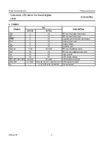 浏览型号PCF8576CH的Datasheet PDF文件第5页