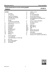 浏览型号PCF8579T的Datasheet PDF文件第2页