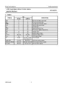 浏览型号PCF8578H的Datasheet PDF文件第5页