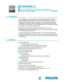 浏览型号PCF8594C-2的Datasheet PDF文件第1页