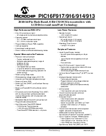 浏览型号PIC16F913E/PT301的Datasheet PDF文件第3页