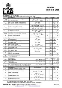 浏览型号IRF9240-SMD的Datasheet PDF文件第2页