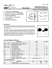 浏览型号IRFBF20S的Datasheet PDF文件第1页