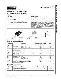 浏览型号FCH47N60的Datasheet PDF文件第1页