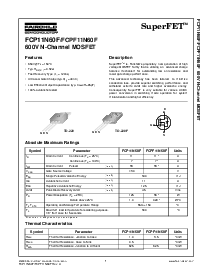 浏览型号FCPF11N60F的Datasheet PDF文件第1页