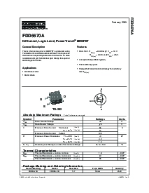浏览型号FDD6670A的Datasheet PDF文件第1页