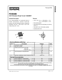 浏览型号FDD6685的Datasheet PDF文件第1页