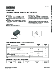 浏览型号FDN352AP的Datasheet PDF文件第1页