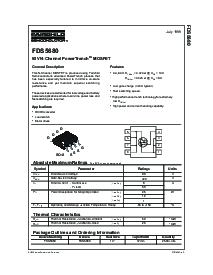浏览型号FDS5680的Datasheet PDF文件第1页