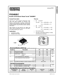 浏览型号FDS4885C的Datasheet PDF文件第1页