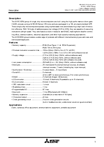 浏览型号M30624FGMFP的Datasheet PDF文件第1页