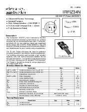 浏览型号IRFIZ34N的Datasheet PDF文件第1页