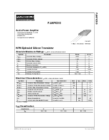 浏览型号FJAF4310的Datasheet PDF文件第1页