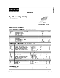 浏览型号FJP5027的Datasheet PDF文件第1页