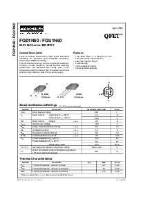 浏览型号FQD1N60的Datasheet PDF文件第1页