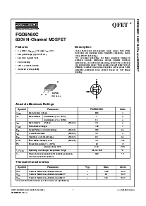 浏览型号FQD6N60C的Datasheet PDF文件第1页