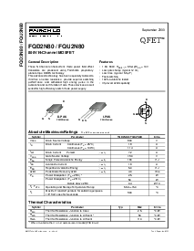 浏览型号FQD2N80的Datasheet PDF文件第1页