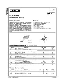 浏览型号FQP70N08的Datasheet PDF文件第1页