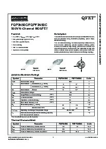 浏览型号FQPF3N50C的Datasheet PDF文件第1页