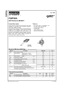 浏览型号FQPF630的Datasheet PDF文件第1页