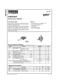 浏览型号FQP27N25的Datasheet PDF文件第1页