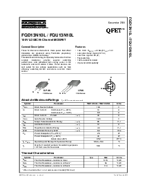 浏览型号FQU13N10L的Datasheet PDF文件第1页