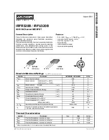 浏览型号IRFU320B的Datasheet PDF文件第1页