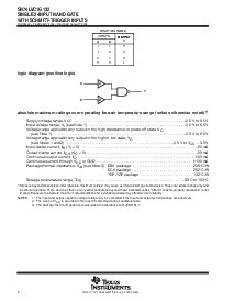 浏览型号SN74LVC1G132YEPR的Datasheet PDF文件第2页